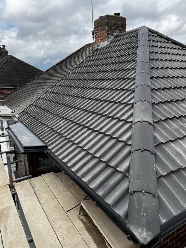 Complete re-roof with new tiles in Worcestershire